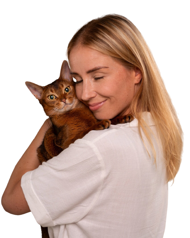 Clienta con su gatito